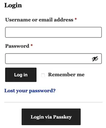 Login via Passkey 350x420